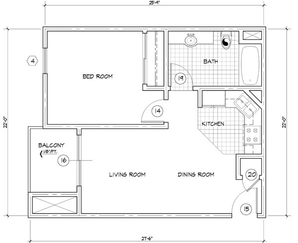 Floor Plan for Bonnie Brae Village